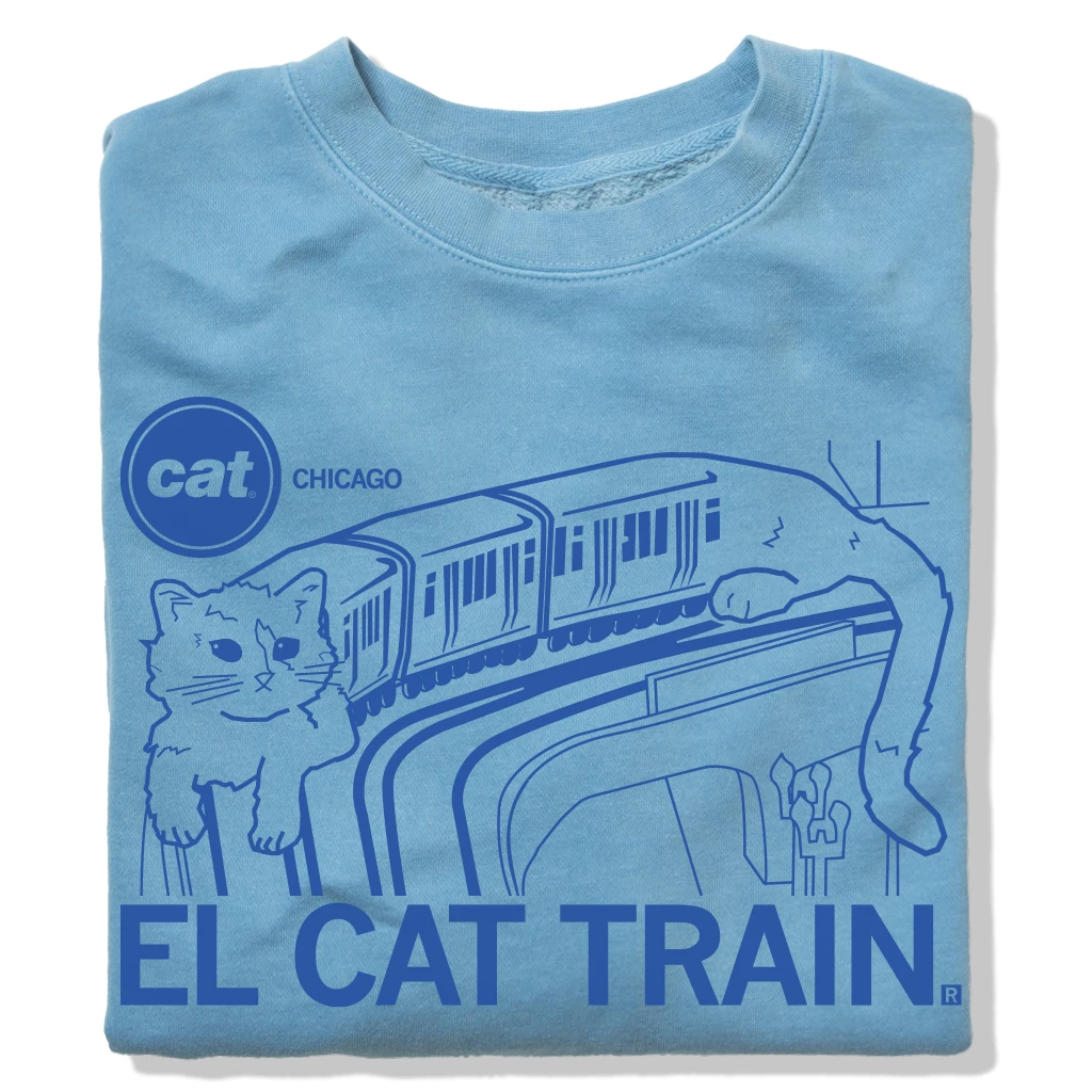 El Cat Train Crew Sweatshirt 3 El Cat Train Crew Sweatshirt