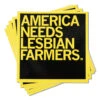Lesbian Farmers Text Sticker - Black