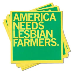 Lesbian Farmers Text Sticker - Green