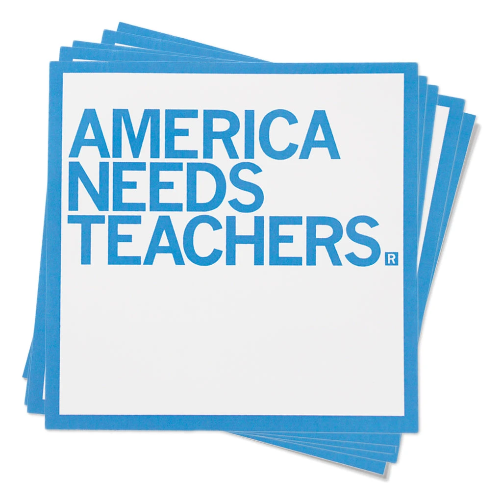 America Needs Teachers Sticker 3 America Needs Teachers Sticker