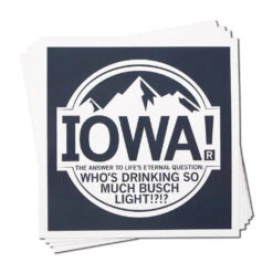 Iowa: Light Beer Sticker