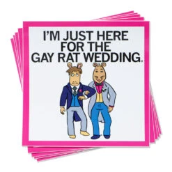 Gay Rat Wedding Sticker