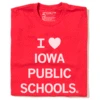 I Heart Iowa Public Schools (R) -Raygunsite Store i heart IOWA white on red folded