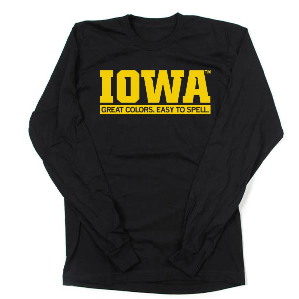 Iowa: Great Colors Easy To Spell Long Sleeve 3 Iowa: Great Colors Easy To Spell Long Sleeve