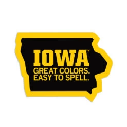 Iowa: Great Colors Easy To Spell Die-Cut Sticker