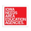Iowa Needs Area Education Agencies Red Sticker -Raygunsite Store iowa needs area education agencies sticker