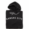 Kansas City Curved Logo Pullover Hoodie -Raygunsite Store kansas city curved hoodie folded