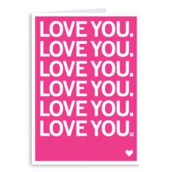 Love You Repeating Greeting Card