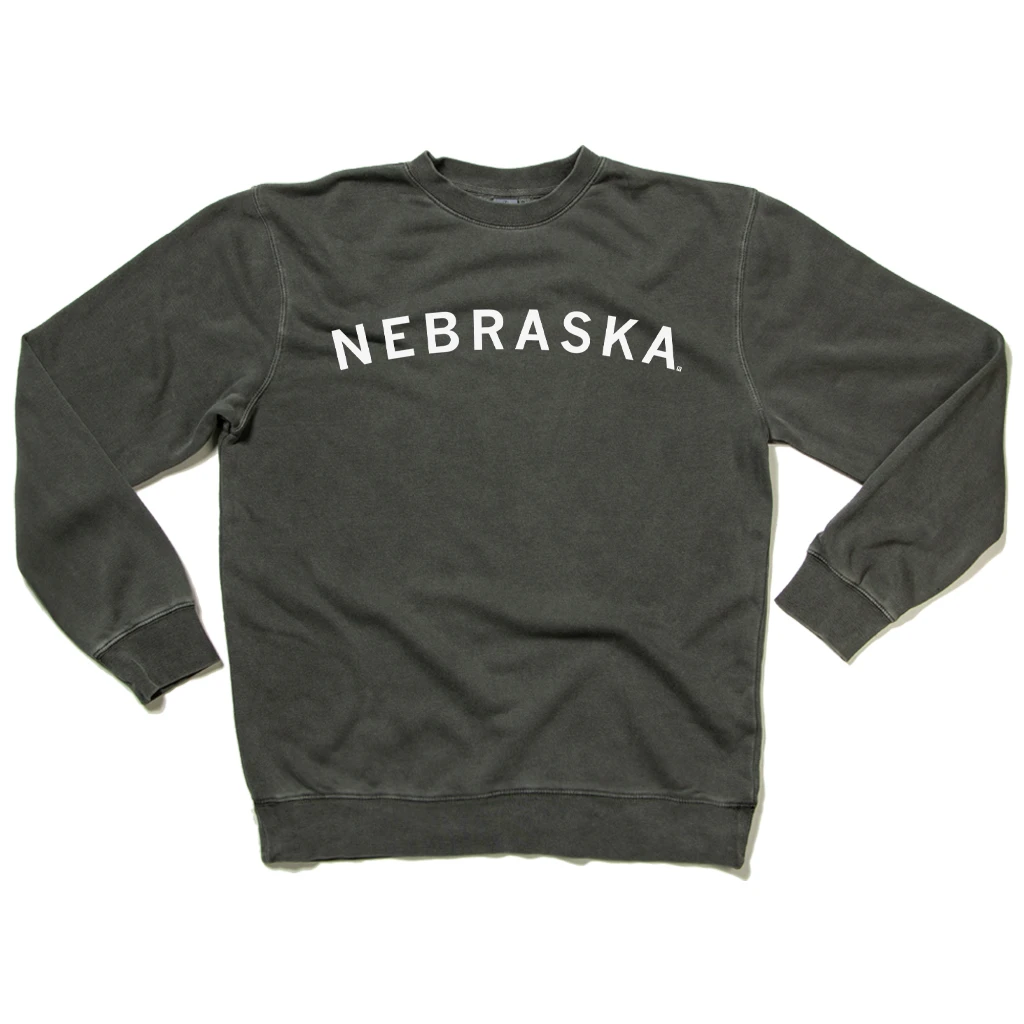Nebraska Curved Logo Crew Sweatshirt 4 Nebraska Curved Logo Crew Sweatshirt - Image 2