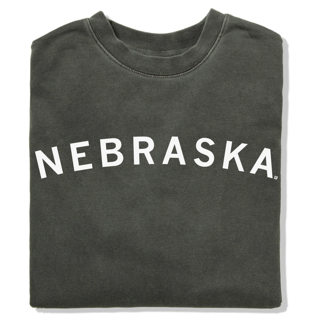 Nebraska Curved Logo Crew Sweatshirt 3 Nebraska Curved Logo Crew Sweatshirt