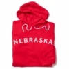 Nebraska Curved Logo Pullover Hoodie -Raygunsite Store nebraska hoodie curved