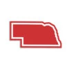 Nebraska Outline Red & White Die-Cut Sticker -Raygunsite Store nebraska red and white di cut sticker