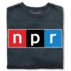 NPR Full Color Logo Navy Crew Sweatshirt -Raygunsite Store npr logo navy sweatshirt folded