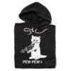 Pew Pew Pew Pullover Hoodie -Raygunsite Store pew pew pew hoodies folded