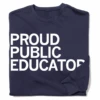 Proud Public Educator Crew Sweatshirt -Raygunsite Store proud public educator folded