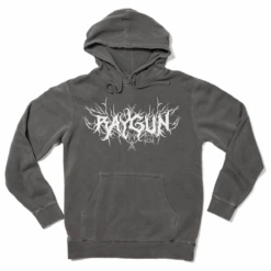 RAYGUN Metal Logo Pullover Hoodie -Raygunsite Store raygun metal hoodie flat