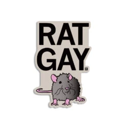 Rat Gay Die-Cut Sticker