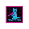 Pew Pew Pew Vaporwave Black Sticker -Raygunsite Store sticker vaperwave pew pew pew