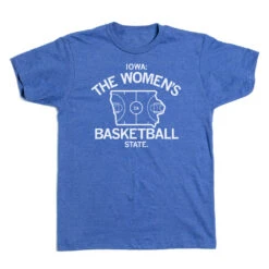Iowa: The Women's Basketball State Blue 5 Iowa: The Women's Basketball State Blue -Raygunsite Store the womens basketball state DRAKE flat
