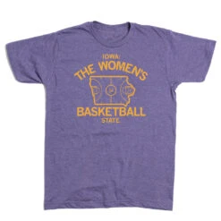 Iowa: The Women's Basketball State Purple -Raygunsite Store the womens basketball state UNI flat